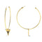 Shark Tooth Hoop Earrings by Lauren Howe | .925 Sterling Gold Vermeil | Black Crystal