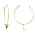 Shark Tooth Hoop Earrings by Lauren Howe | .925 Sterling Gold Vermeil | Black Crystal