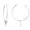 Shark Tooth Hoop Earrings by Lauren Howe | .925 Sterling Silver | Crystal