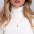 Shark Tooth Infinity Clasp Necklace by Lauren Howe | .925 Sterling Gold Vermeil | Black Crystal