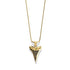 Shark Tooth Infinity Clasp Necklace by Lauren Howe | .925 Sterling Gold Vermeil | Black Crystal