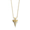 Shark Tooth Infinity Clasp Necklace by Lauren Howe | .925 Sterling Gold Vermeil | Crystal