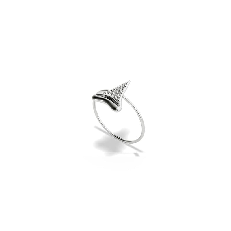 Shark Tooth Ring by Lauren Howe | .925 Sterling Silver | Crystal