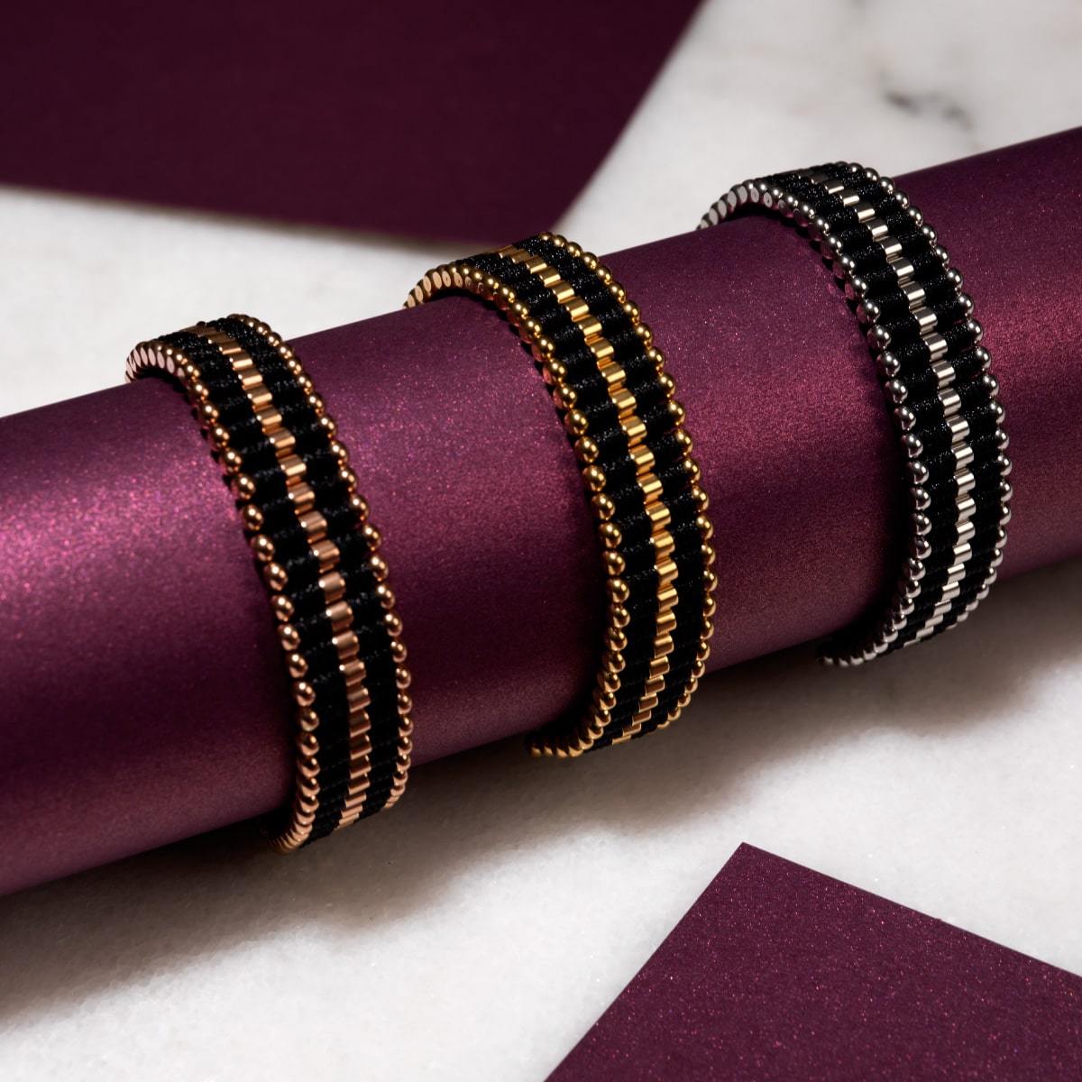 Black | 18k Rose Gold | Amici Bracelet