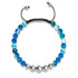 Blue Line Agate | Silver | Balance Gemstone Macrame Bracelet