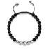 Matte Black Agate | Silver | Balance Gemstone Macrame Bracelet