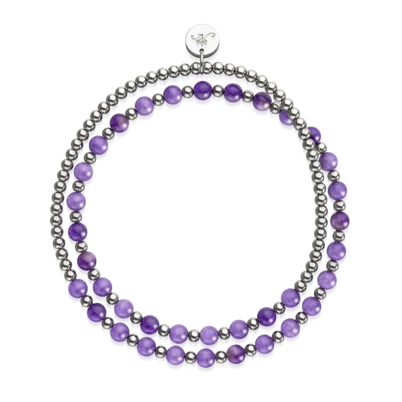 Amethyst x White Gold | Boho Gem Wrap