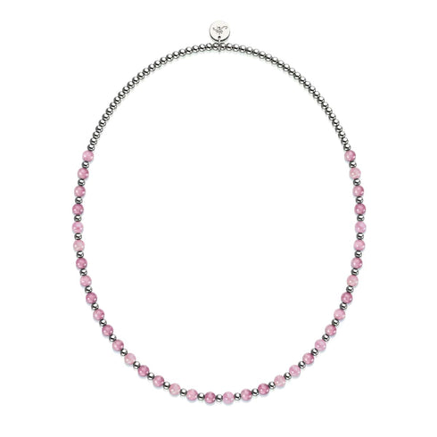 Watermelon Quartz x White Gold | Boho Gem Wrap