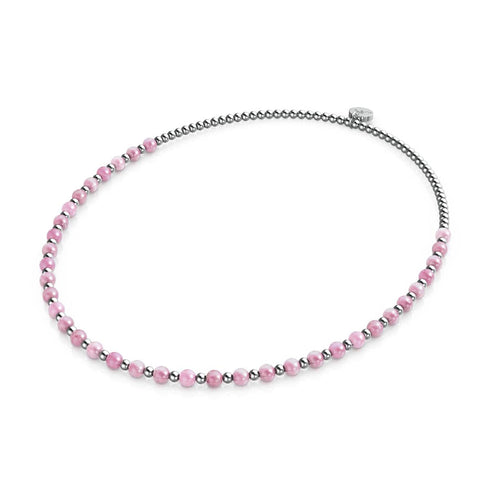 Watermelon Quartz x White Gold | Boho Gem Wrap