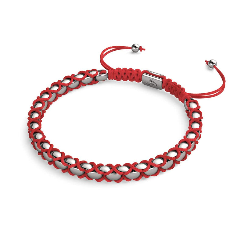 Ruby x Silver | Catena Links Bracelet