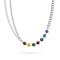 Rainbow Chakra | 7 Gemstone Chain Necklace | Silver