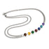 Rainbow Chakra | 7 Gemstone Chain Necklace | Silver