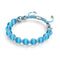 Aquamarine | Silver | Cheshire Glass Charmballa Bracelet