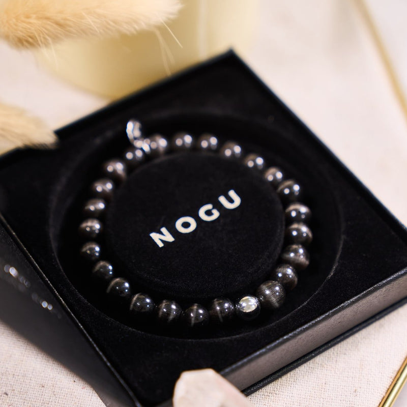 Black Sable | .925 Sterling Silver | Cheshire Glass Bracelet