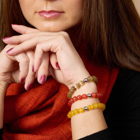 Caramel Sphynx | .925 Sterling Silver | Cheshire Glass Bracelet