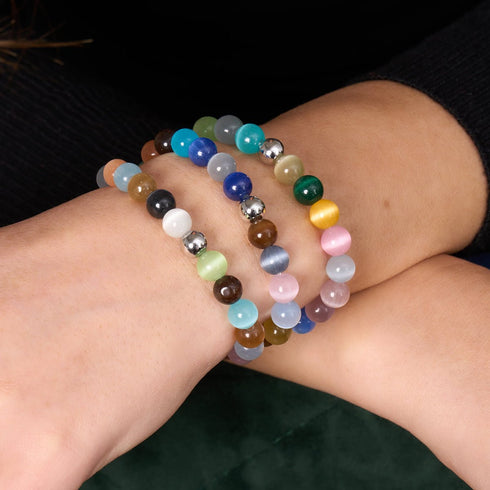 Cheshire Forest | .925 Sterling Silver | Cheshire Glass Bracelet