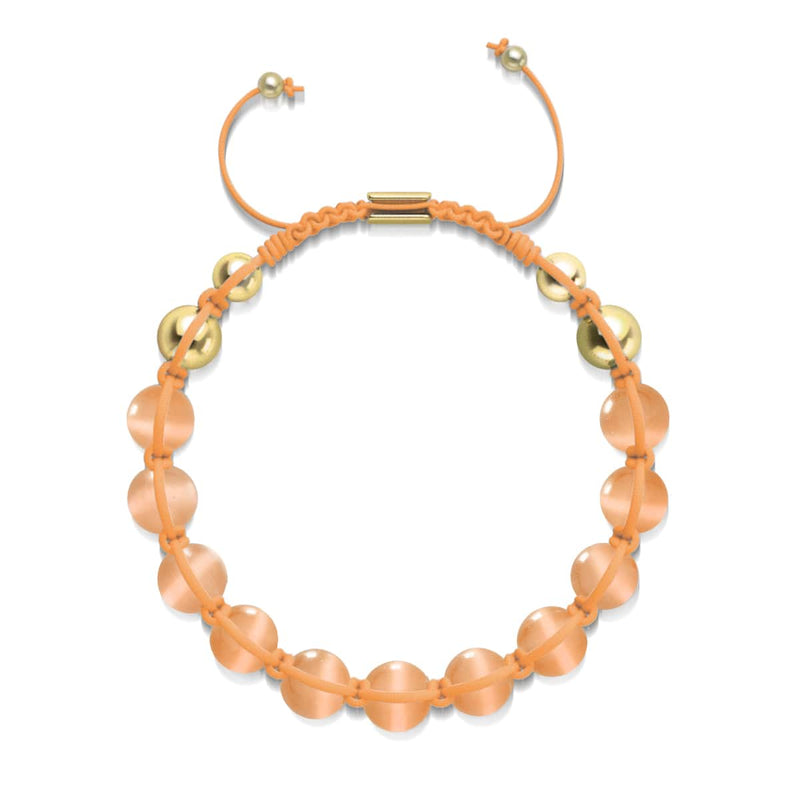 Pumpkin | Gold | Cheshire Glass Charmballa Bracelet