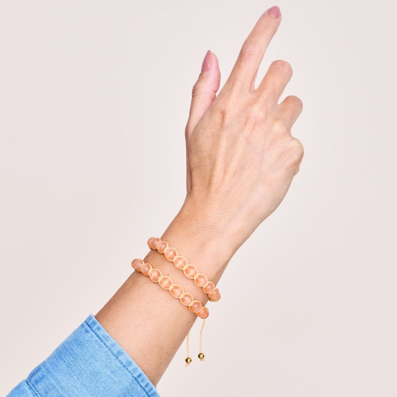Pumpkin | Gold | Cheshire Glass Charmballa Bracelet