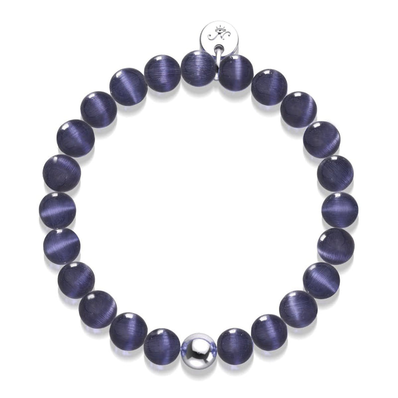 Purple | .925 Sterling Silver | Cheshire Glass Bracelet