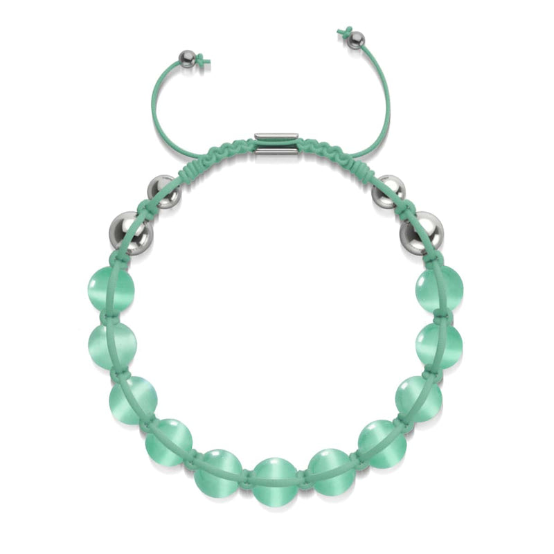 Teal | Silver | Cheshire Glass Charmballa Bracelet