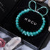 Teal | Silver | Cheshire Glass Double Macrame Bracelet