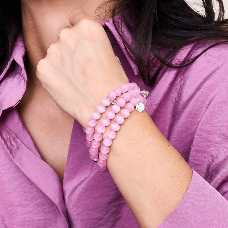 Watermelon | .925 Sterling Silver | Cheshire Glass Bracelet