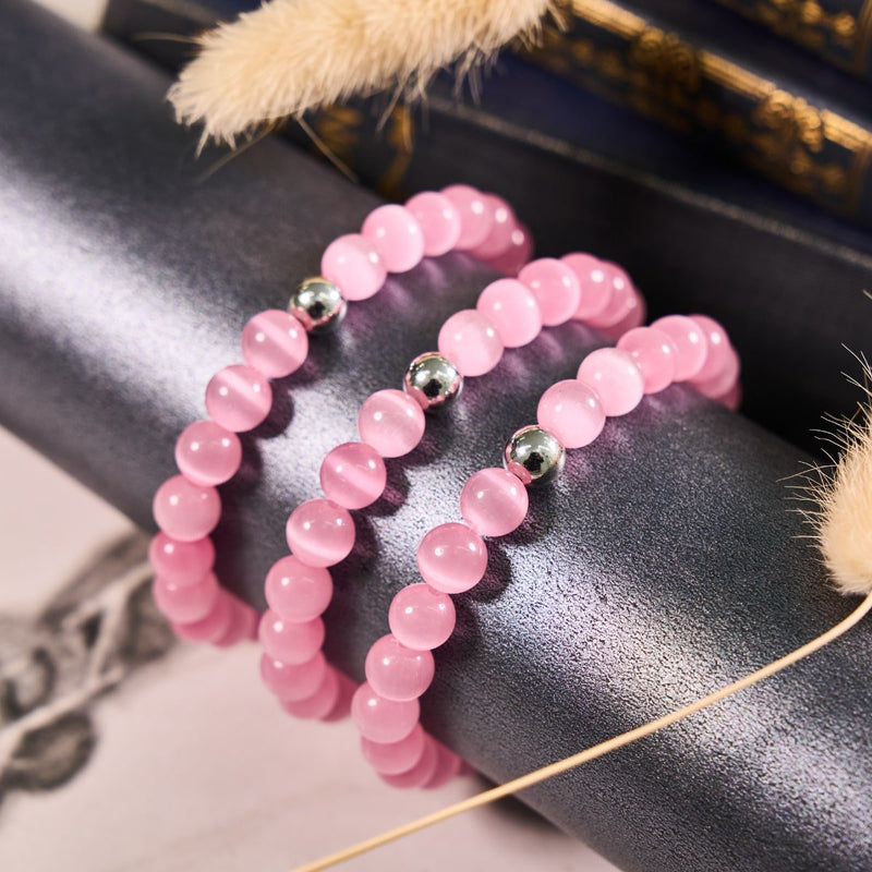 Watermelon | .925 Sterling Silver | Cheshire Glass Bracelet