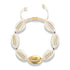 Natural Cowrie Shell | Gold | Cream Macrame Bracelet