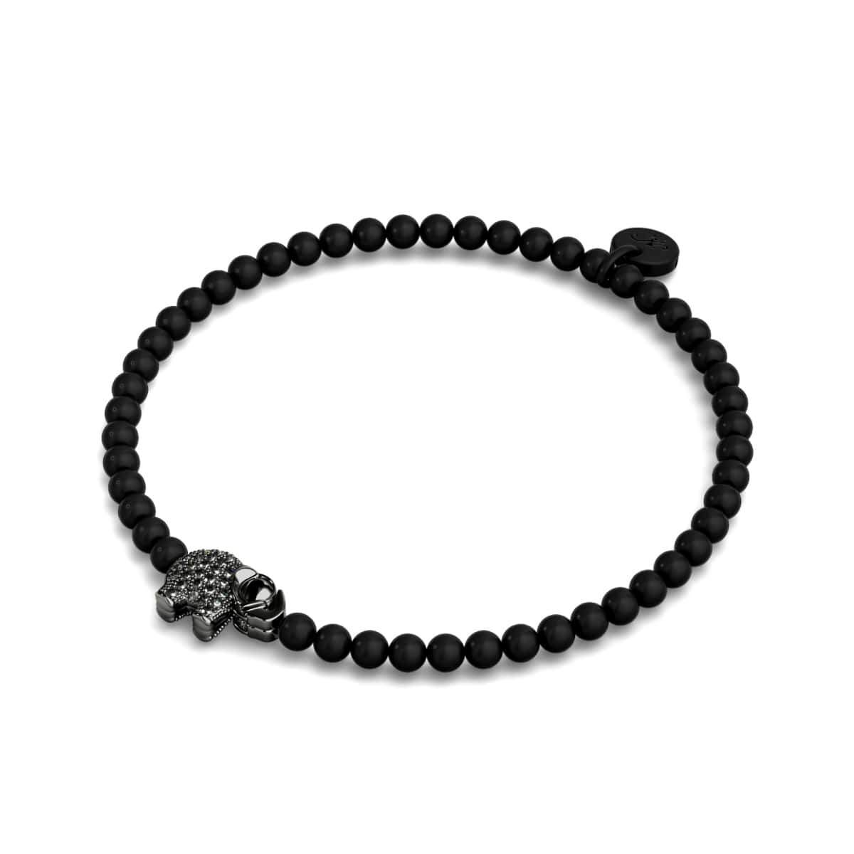 Sanctuary | Gunmetal | Crystal Elephant Charm Bracelet