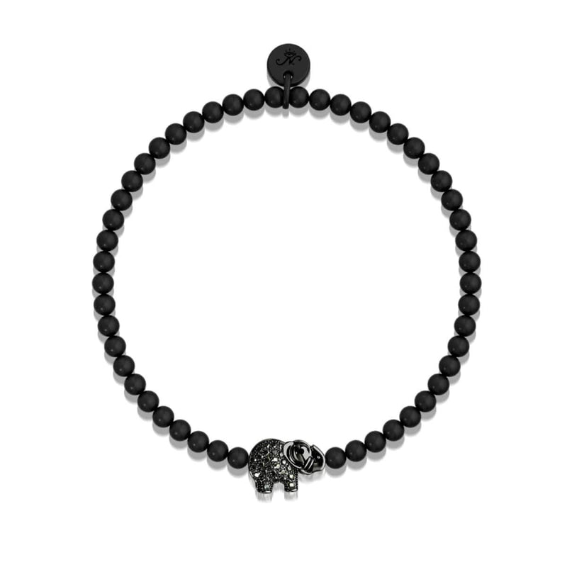 Sanctuary | Gunmetal | Crystal Elephant Charm Bracelet