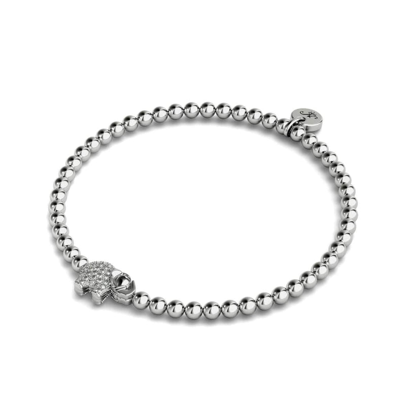 Sanctuary | Silver | Crystal Elephant Charm Bracelet