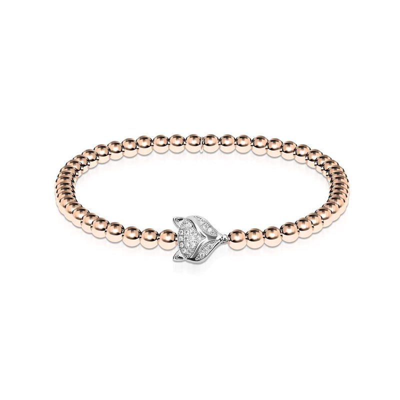 Vixen | 18k Rose Gold & Silver | Crystal Fox Bracelet