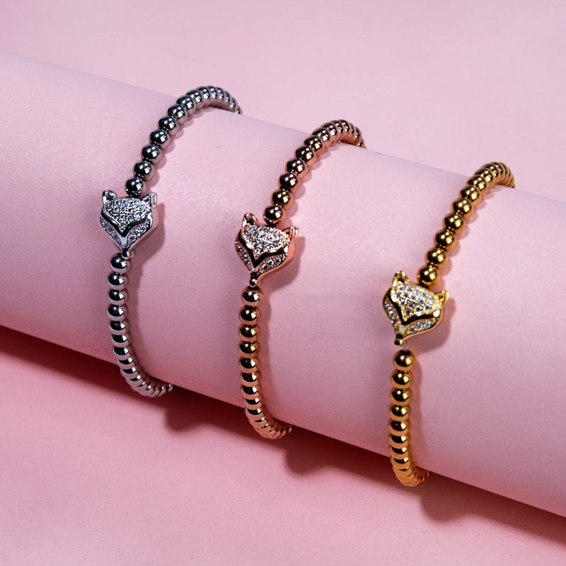 Vixen | Silver | Crystal Fox Bracelet