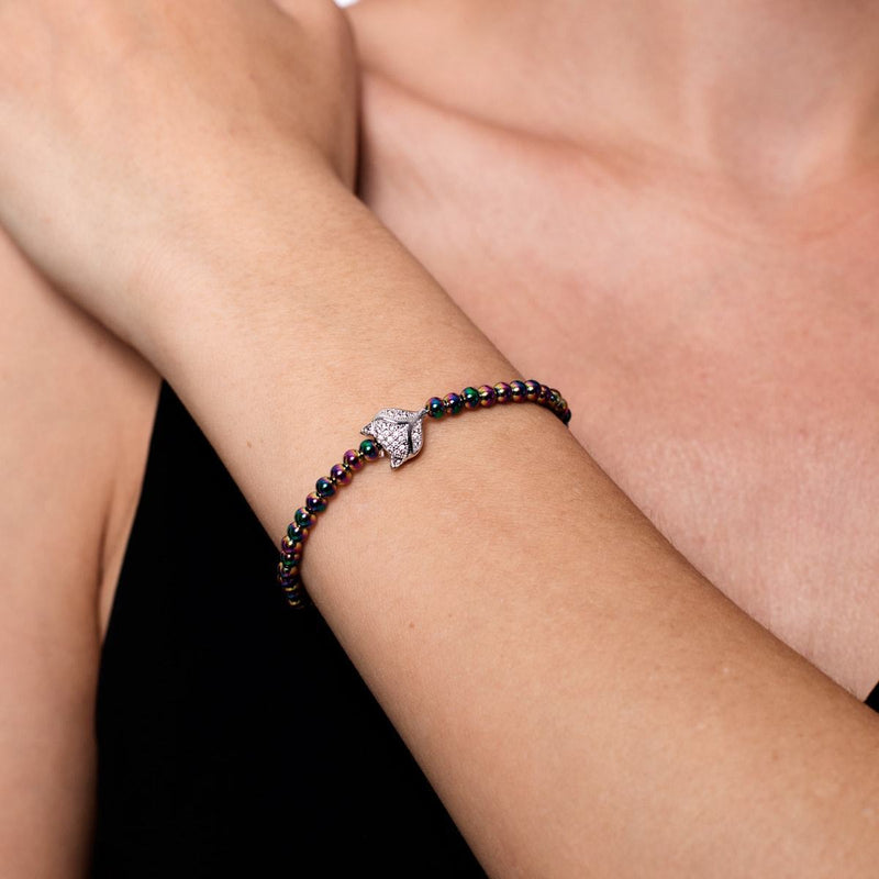 Vixen | Unicorn Silver | Crystal Fox Bracelet