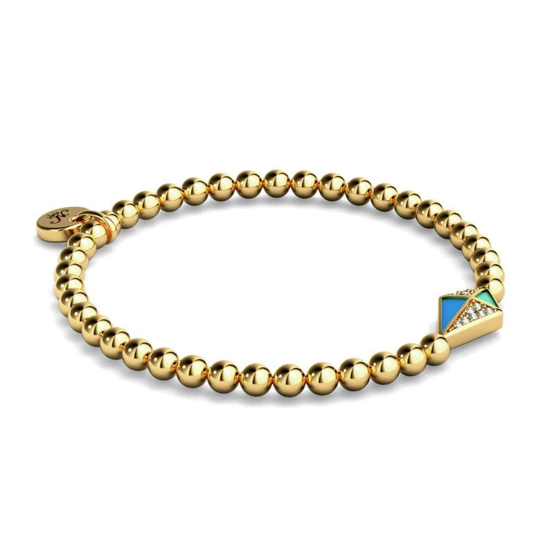 Kite | 18k Gold | Enamel | Crystal Charm Bracelet