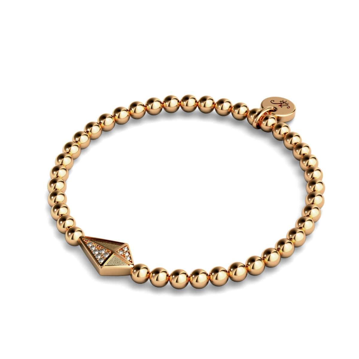 Kite | 18k Rose Gold | Crystal Charm Bracelet