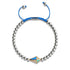 Kite | 18k Rose Gold & Silver & Blue | Enamel | Crystal Macrame Charmballa Bracelet