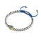 Kite | 18k Rose Gold & Silver & Blue | Enamel | Crystal Macrame Charmballa Bracelet