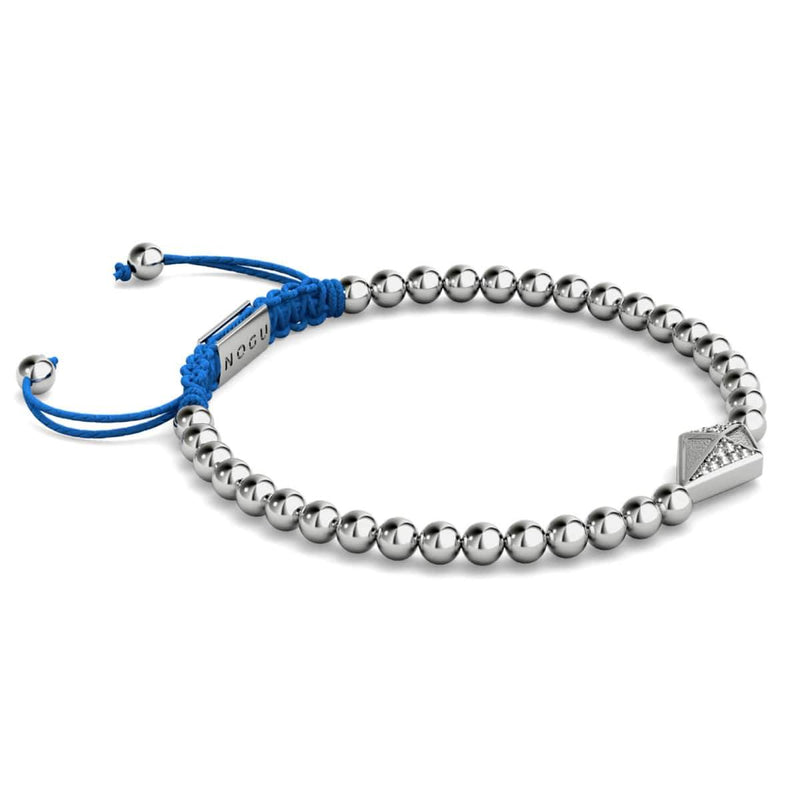 Kite | Silver & Blue | Crystal Macrame Charmballa Bracelet