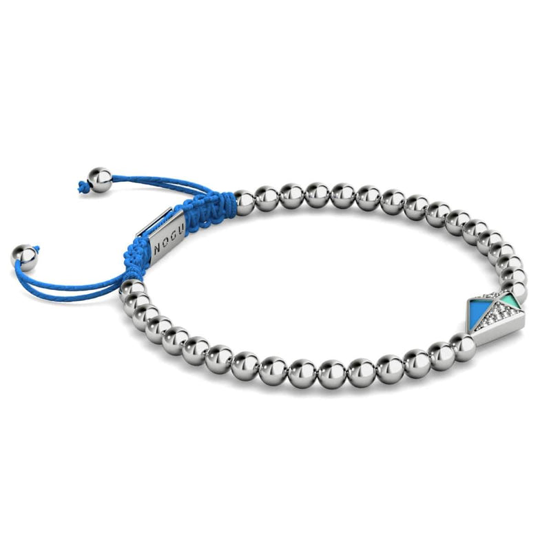 Kite | Silver & Blue | Enamel | Crystal Macrame Charmballa Bracelet