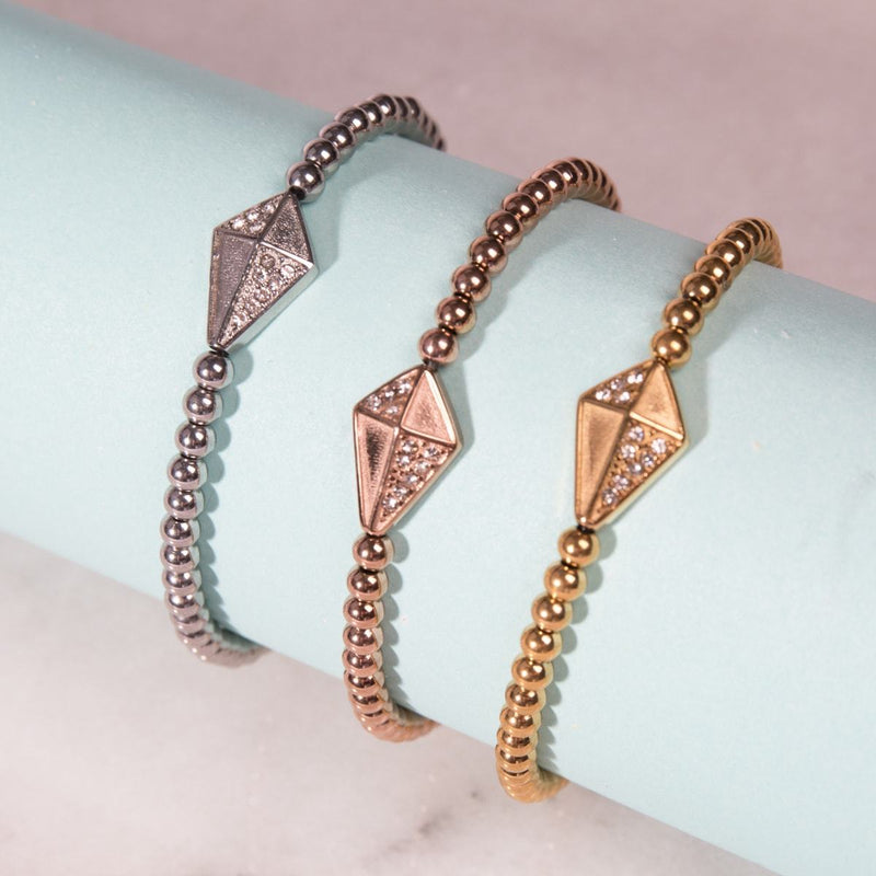 Kite | Silver | Crystal Charm Bracelet
