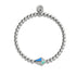 Kite | Silver | Enamel | Crystal Charm Bracelet