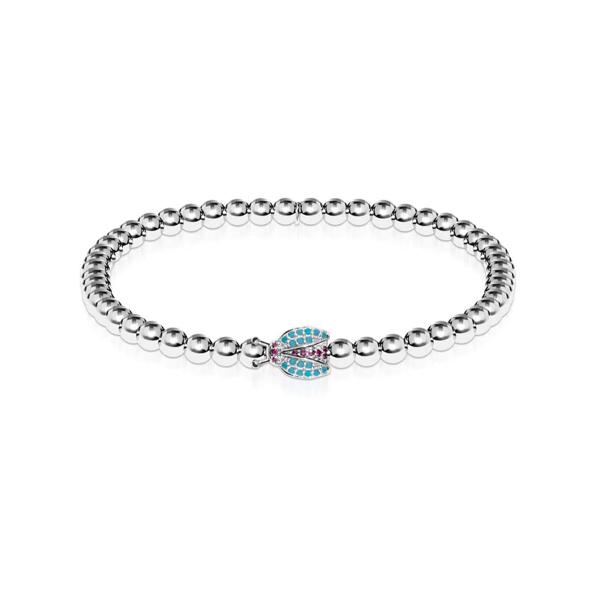 Lucky Bug | Silver | Crystal Ladybug