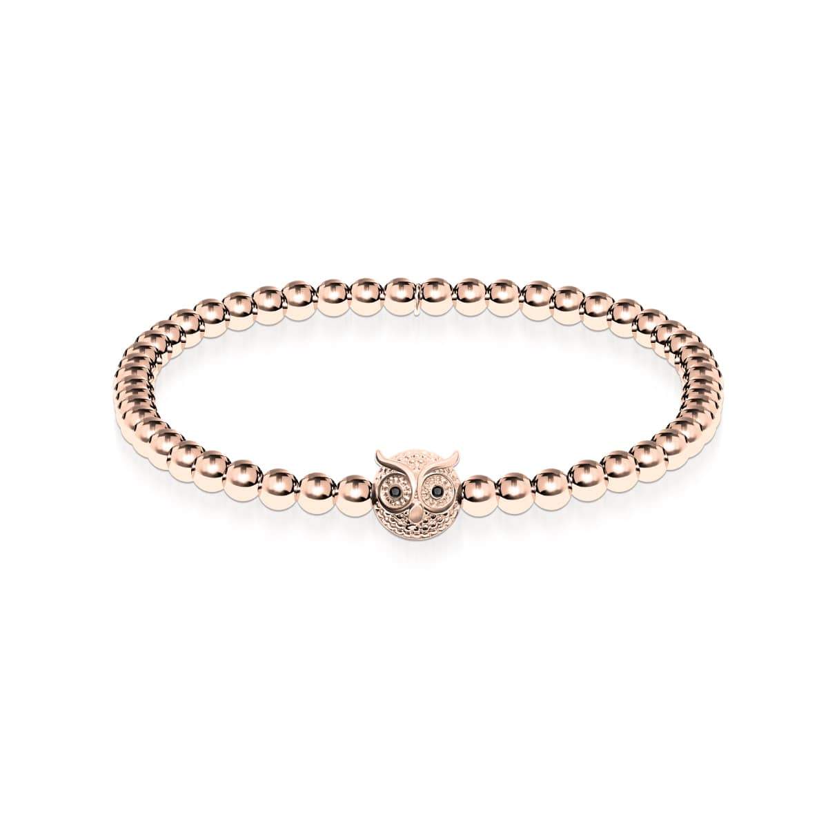 Wisdom | 18k Rose Gold | Crystal Night Owl