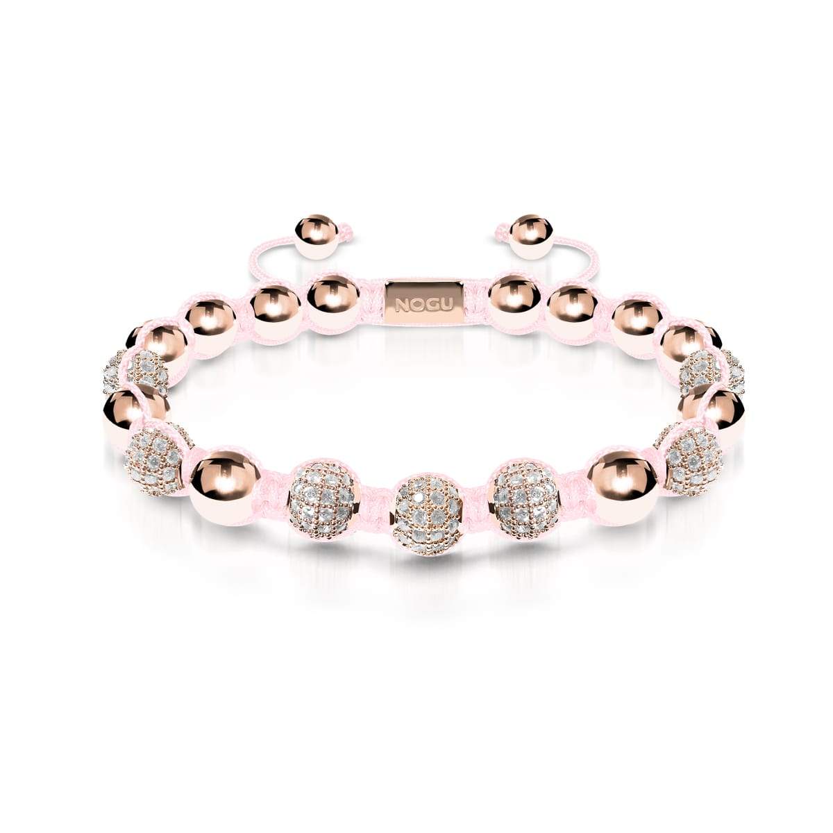 18k Rose Gold | Crystal Pavé Kikiballa Bracelet | Pink