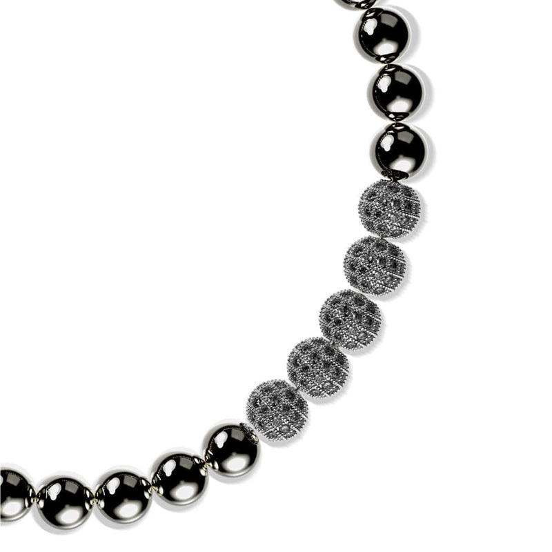 Gunmetal | Crystal Pavé Gala Bracelet | Black