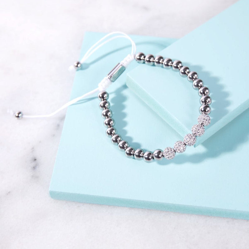 Silver | Crystal Pavé Gala Bracelet | White