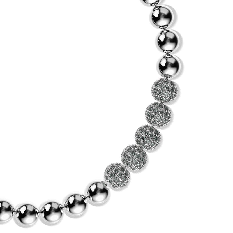 Silver | Crystal Pavé Gala Bracelet | White