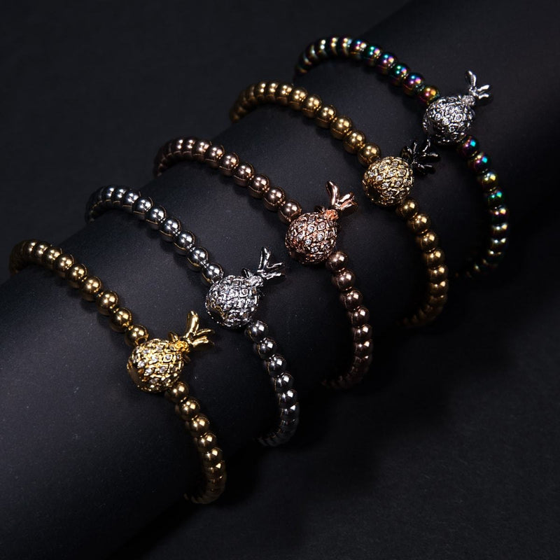 Piña Colada | 18k Rose Gold | Crystal Pineapple Bracelet