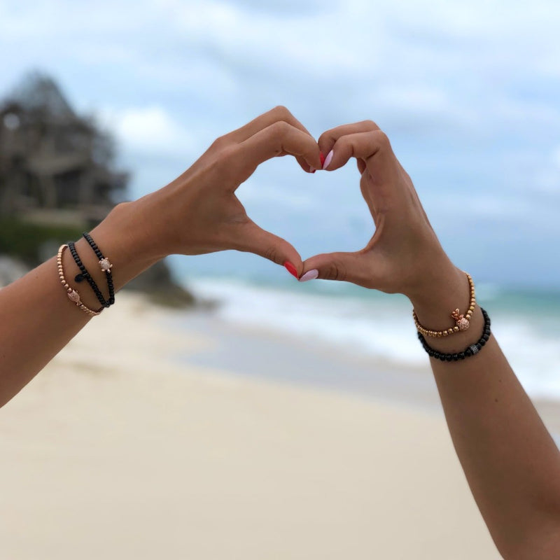Piña Colada | 18k Rose Gold | Crystal Pineapple Bracelet